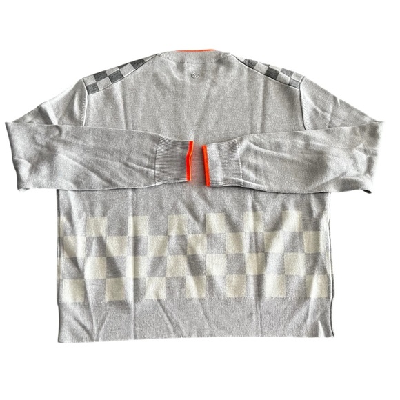 G/FORE Womens Jacquard Checkmate Crewneck Golf Sweater size Large - Picture 9 of 11